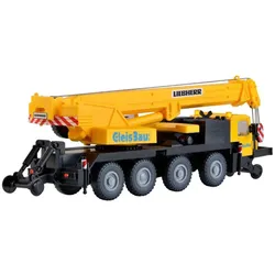 Kibri Zweiwege-Mobilkran LTM 1050-4, Gleisbau, mit Beleuchtung, Funktionsbausatz