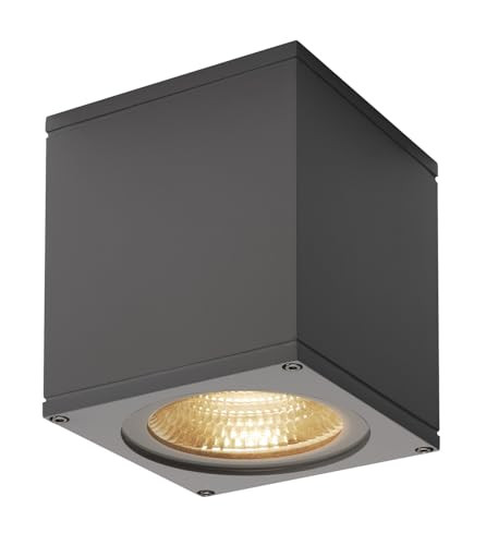 SLV Big Theo LED plafondopbouwarmatuur antraciet IP44 3000K 21W 2000lm