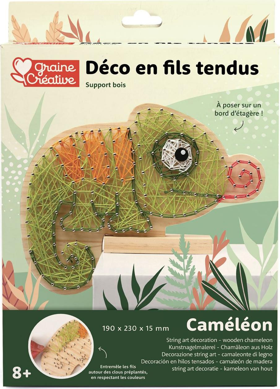 Graine Creative String Art Set - Chameleon knutselset, kleurrijk