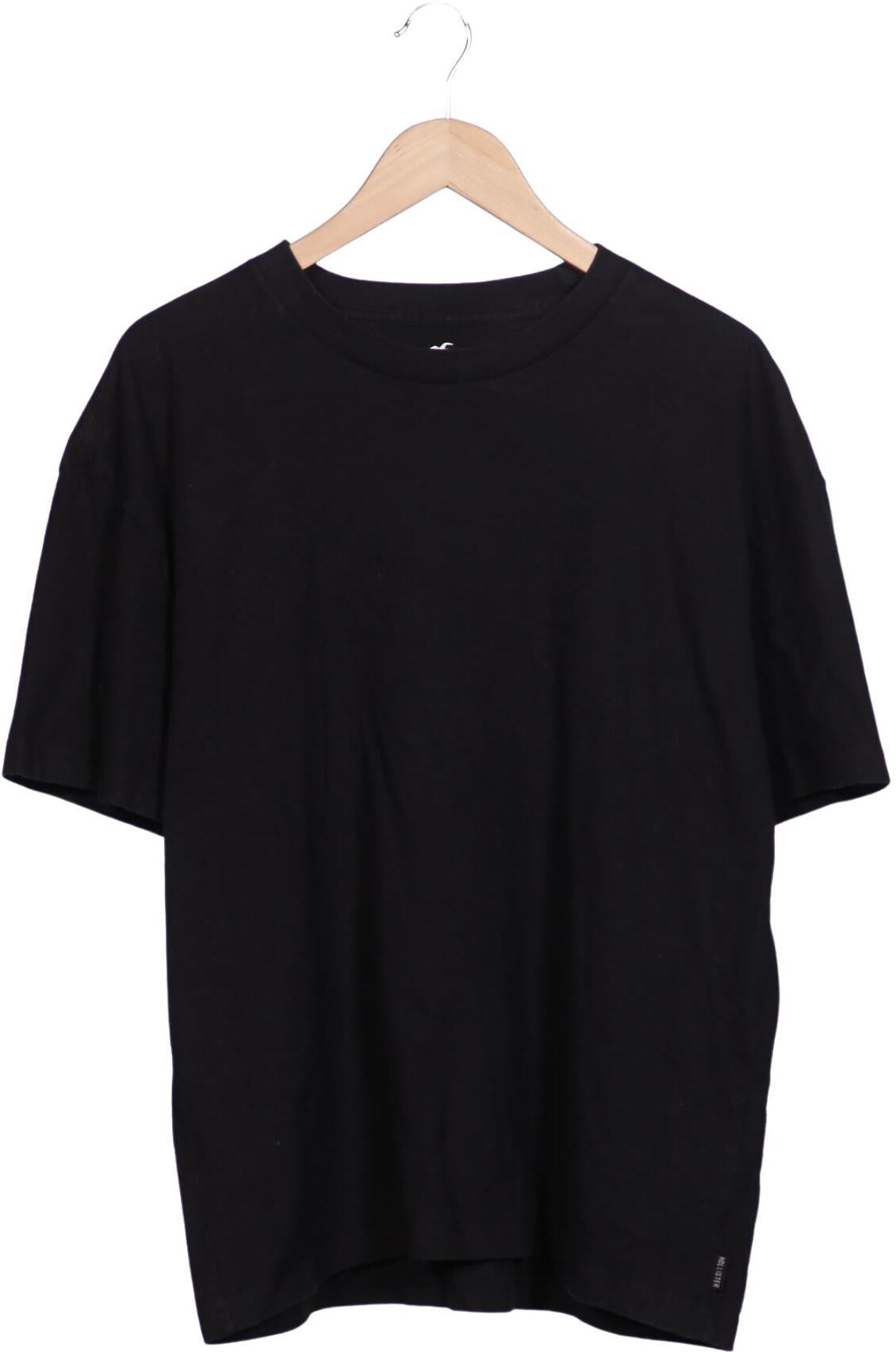Hollister Herren T-Shirt, Schwarz, Gr. L, Baumwolle - Second Hand