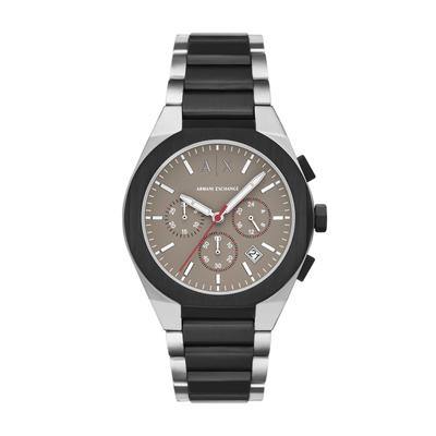 Chronograph ARMANI EXCHANGE "SYNC", schwarz (schwarz, edelstahlfarben), Armbanduhren, Herren, Chronograph, Quarzuhr, Armbanduhr, Herrenuhr, Edelstahlarmband, analog, Tag