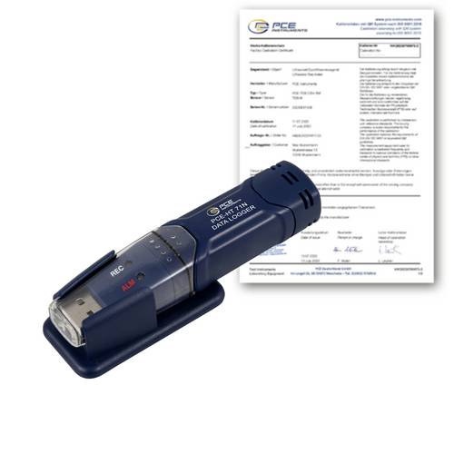 PCE Instruments PCE-HT71N-5-ICA PCE-HT71N-5-ICA Luftfeuchte-Datenlogger kalibriert (ISO) Messgröße Luftfeuchtigkeit, Temperatur