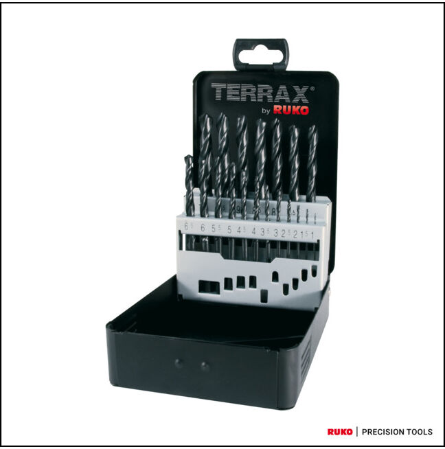 Jeux de forets en cassette industrielle HSS R ; Ruko (A205210)