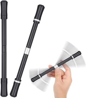 Inspired Finds Weighted Finger Spinning Trick Pen Beginner To Pro Toy white Silver