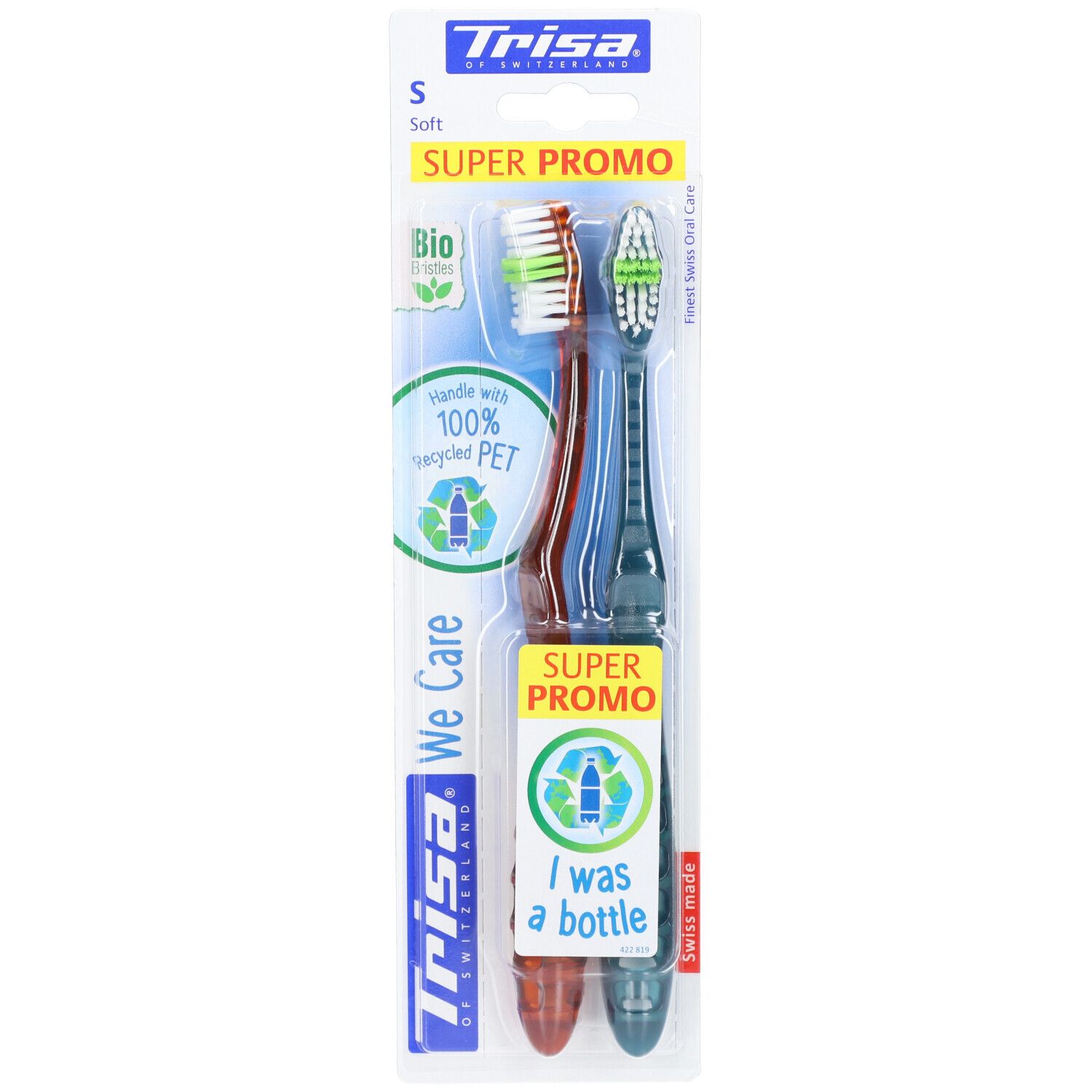 Trisa We Care Zahnbürste soft DUO 1 St