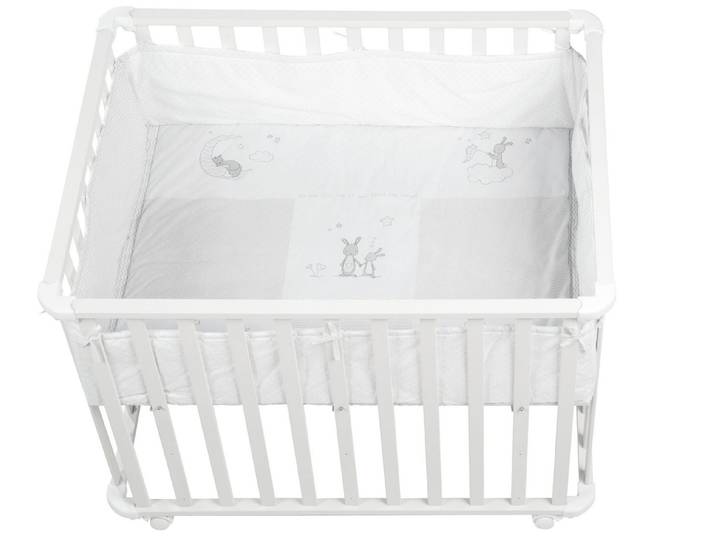 roba® Laufgitter Laufgitter roba FOX & BUNNY LBH 75x100x72,50 cm weiß