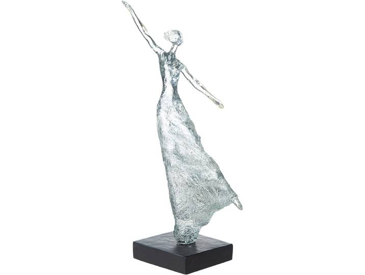 Skulptur GILDE Skulptur Tanz des Glücks klar; schwarz , klar, schwarz, B:26cm H:39cm T:10cm, Kunstharz, Dekofiguren, Skulptur, Lebensfreude Bewegung Dynamik Emotion Kunstfigur