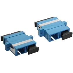 INLINE LWL Kupplung, Duplex SC/SC, singlemode, blau, Keramik-Hülse, zum Einbau