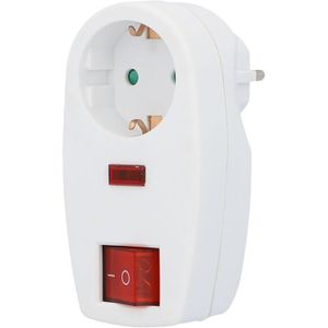 Unitec Steckdosenadapter 40568, weiß, mit Schalter, 1-fach Schuko bis 3500 Watt, mit Überspannungsschutz