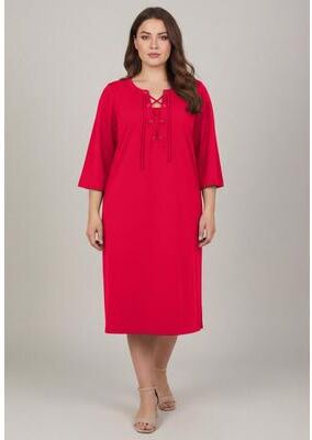 Plus Size Women's Lacing Sheath Dress by Avenue in Vibrant Red (Size 26/28)
