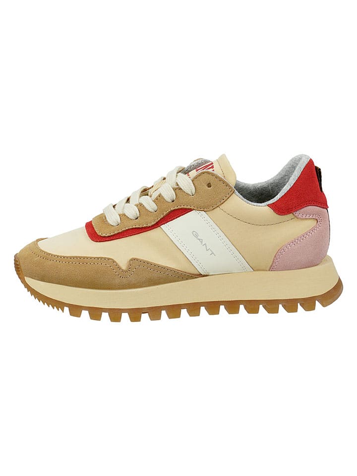 GANT Footwear Leder-Sneakers "Caffay" in Beige/ Bunt - 39