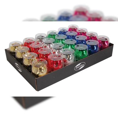 Clairefontaine Set mit 24 Eiknäueln Geschenkband glänzend, 10mx7mm, Farben sortiert - Sortierung 612099C