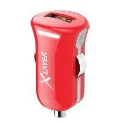Xlayer Kfz-Ladegerät Colour Line USB Adapter 2.4A Red, Auto Adapter, Rot