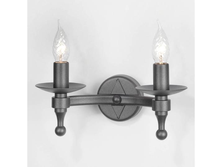 Elstead Wandlampe WARWICK, dimmbar, schwarz, für Flurbereich, Metall, Landhaus / Rustikal, Wandleuchte, Wandlampe Innen