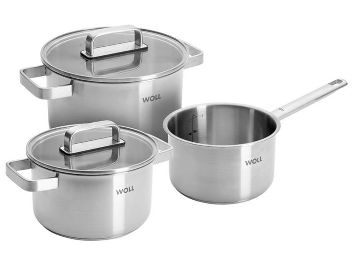 Woll Topfset 5-tlg. STEEL, silber, Edelstahl