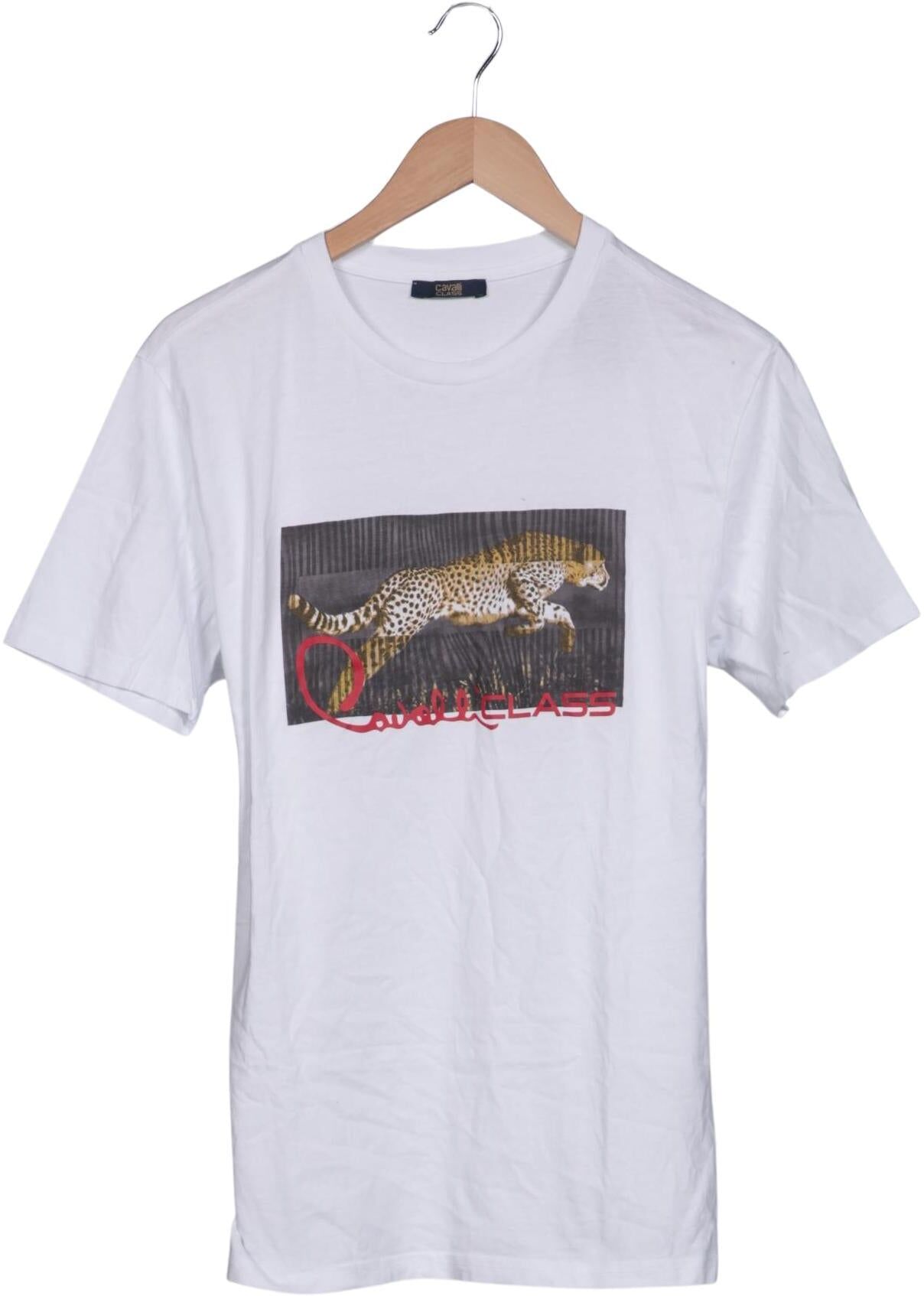 Class Roberto Cavalli Herren T-Shirt, Weiß, Gr. L, kein / Etikett - Second Hand