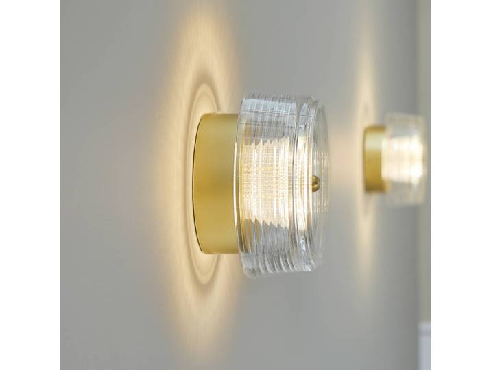 LOOM DESIGN Wandlampe Glow, dimmbar, messing / gold, für Wohn- / Esszimmer, Kunststoff, Modern, LED Wandleuchte, Wandlampe Innen