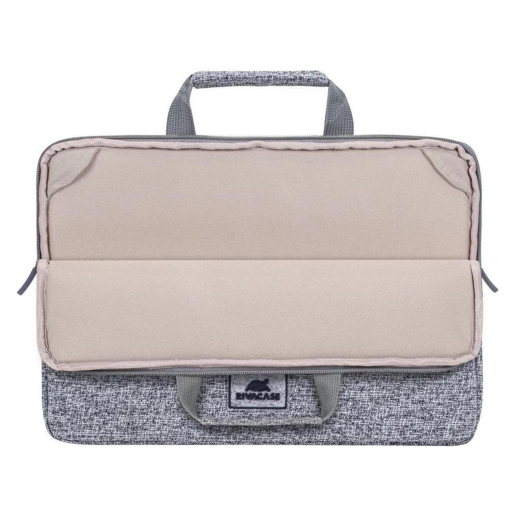 Rivacase Laptop-Hülle mit Griffen, Hellgrau (13.30") (4260403578469)