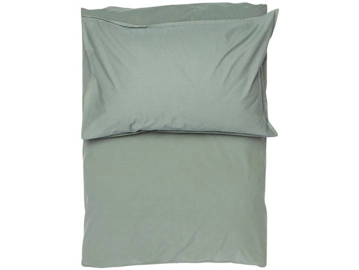 Lavie Duvetbezug Louise grün Einfarbig Baumwolle 240 x 240 cm - Material: Bio Baumwolle