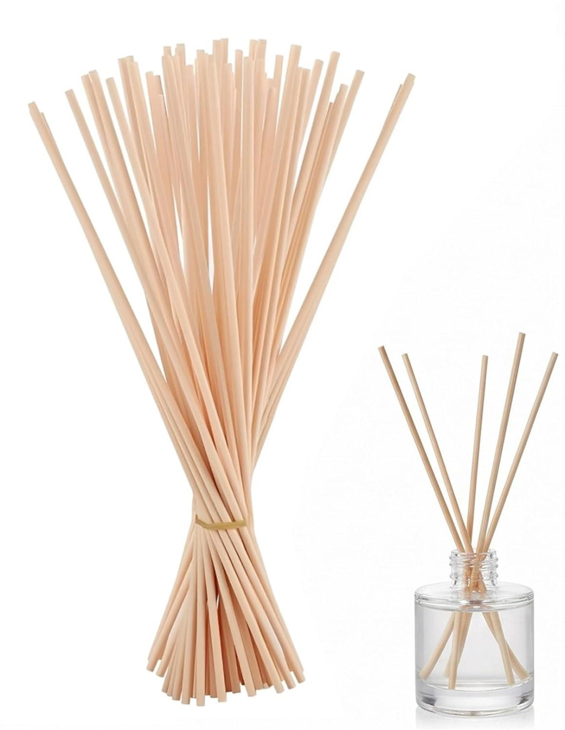 Dripio Geurstaafjes, 40 stuks, 4 mm x 30 cm, natuurlijke houten staafjes voor geurverspreiding