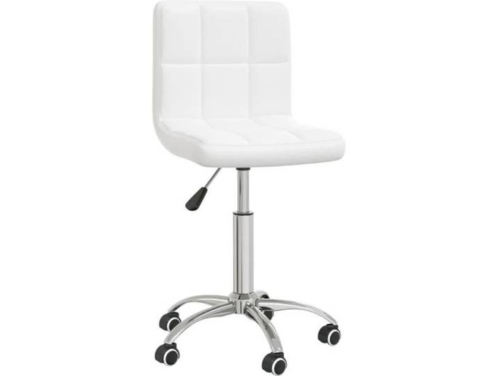 Chaise de bureau pivotante HOME - Chaise Gaming - Fauteuil Ordinateur Inclinable - Blanc Similicuir - MODE