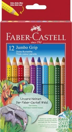 Faber-Castell Buntstift Jumbo Grip 12er-Kartonetui