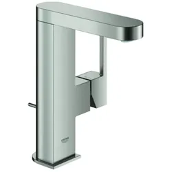 GROHE Plus Einhand-Waschtischbatterie, M-Size, Ausladung 120mm, schwenkbar, Zugstangen-Ablaufgarnitur, 23871DC3, Farbe: Supersteel