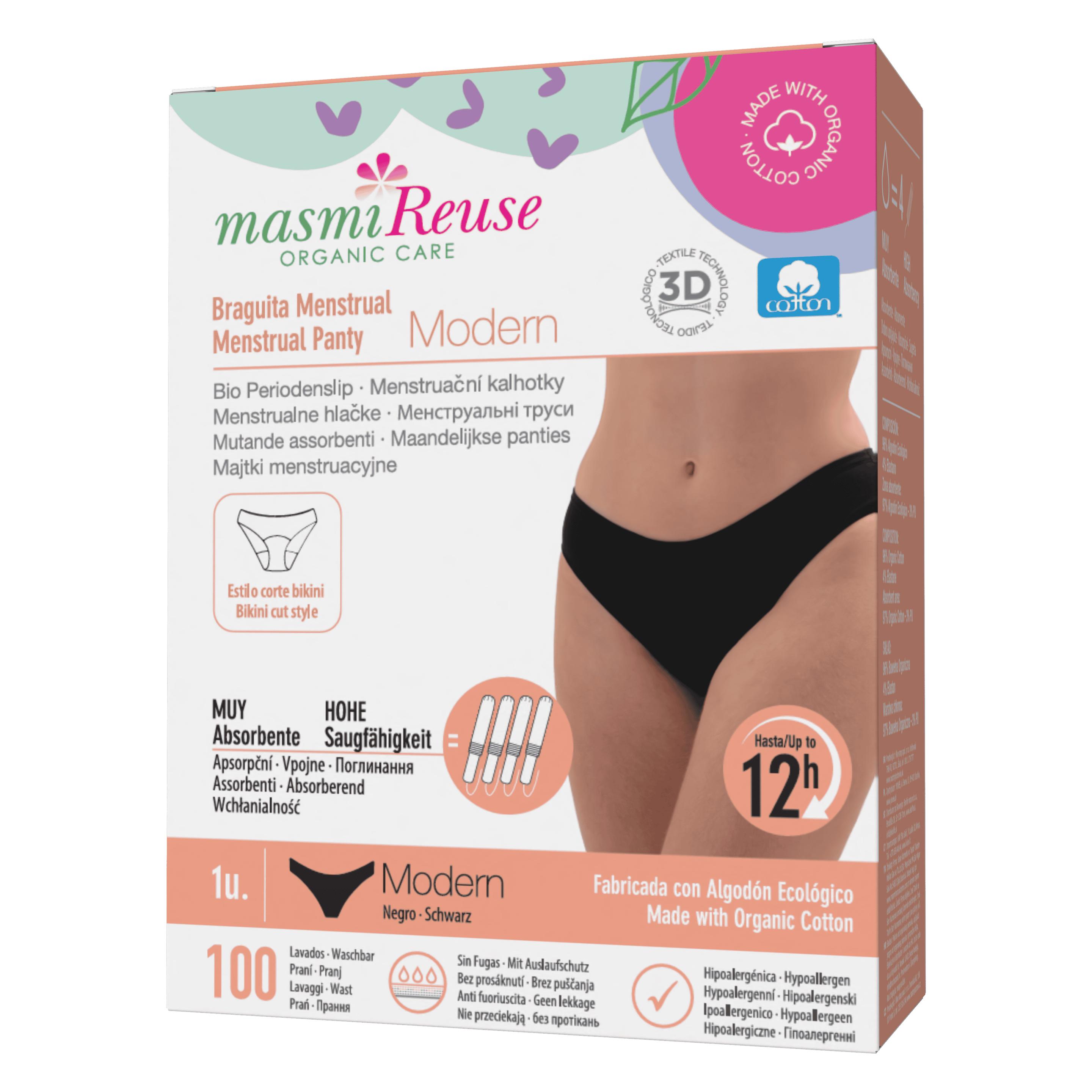 Masmi Bio Periodenslip Modern Grösse S - Schwarz - Reuse (S) (72414586)