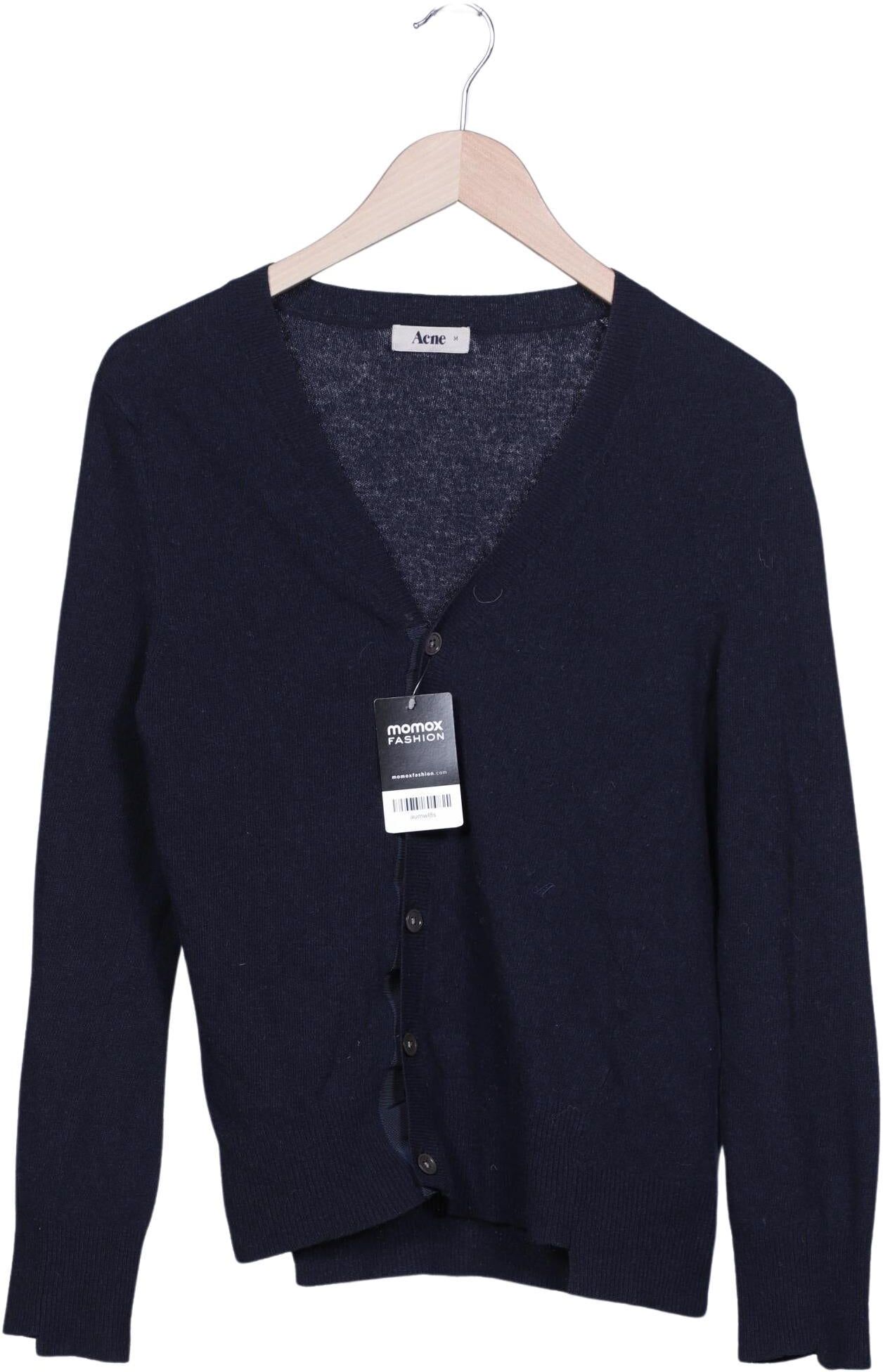 Acne Studios Damen Strickjacke, Marineblau, Gr. M, Wolle - Second Hand