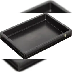 ESD Behälter BL, Griffleisten, schwarz, 400 x 300 x 53 mm