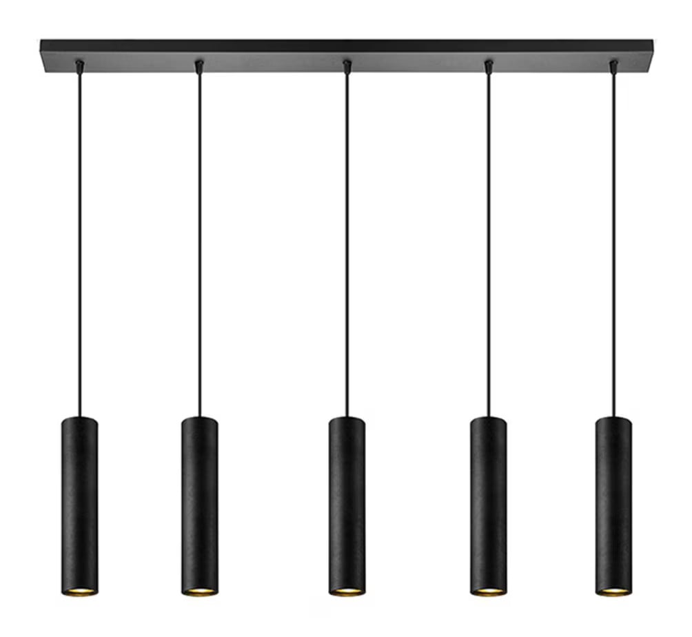 LABEL51 Hanglamp Ferroli - Zwart - 5-lichts