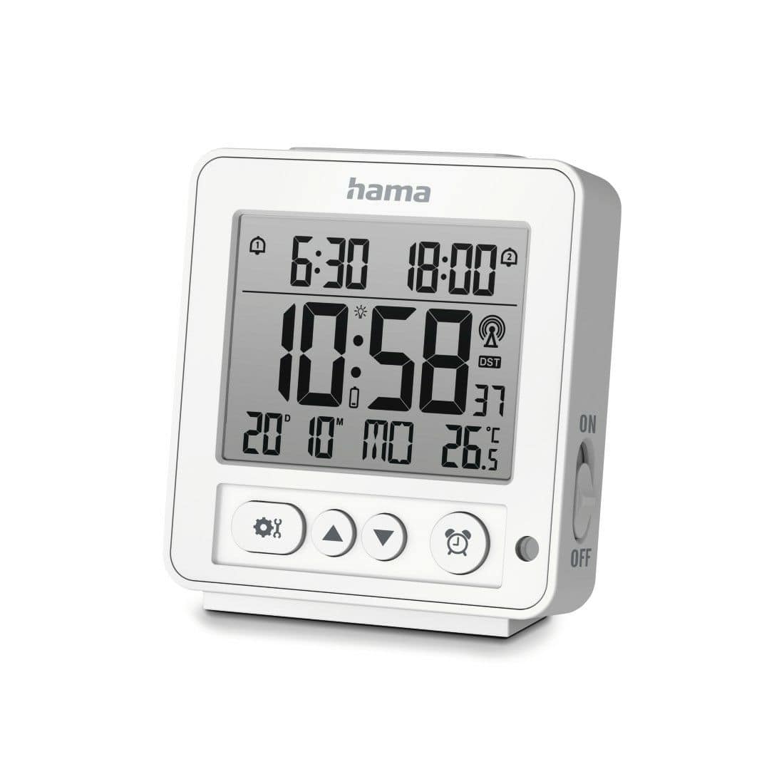 Hama 185894 Rhodos Funkwecker (Weiß) 00185894