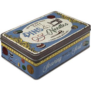 Nostalgic-Art Vorratsdose Pins&Needles Sewing Box, aus Metall, 2,5 Liter, mit Motiv