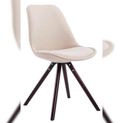 CLP Besucherstuhl Toulouse Stoff Rund creme/cappuccino