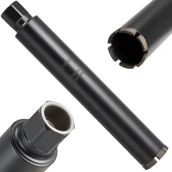 VEVOR Kernbohrer Bohrkrone φ 63,5 mm 356 mm Bohrtiefe, 1-1/4 Zoll-7 Innengewinde, Hochpräzisions-Schweißtechnologie, Nass-Diamantkernbohrer Kernlochbohrer für Stahlbeton Ziegel Mauerwerk