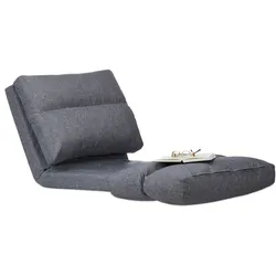 Relaxdays Relaxliege Sessel faltbar Anthrazit