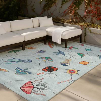 Addison Rugs Machine Washable Indoor/ Outdoor Contemporary Kites Chantille Rug