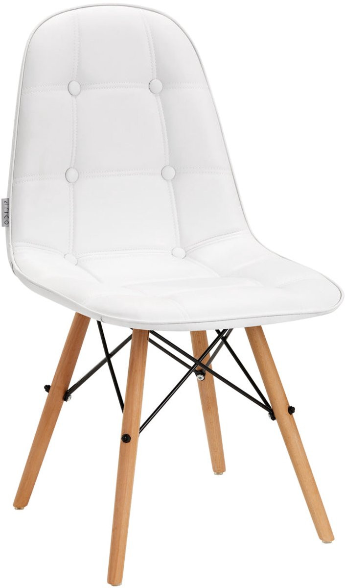 4RICO QS-185 Cosmetische Stoel Wit voor Make-up en Nagelstylisten met Ergonomisch Ontwerp