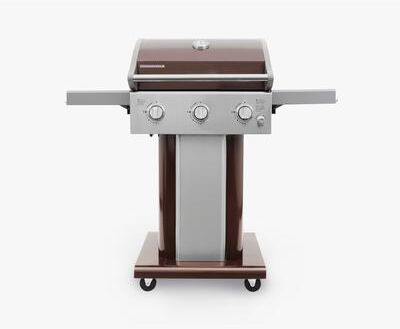 Permasteel 3-Burner Propane Gas Grill with Foldable Side Shelves