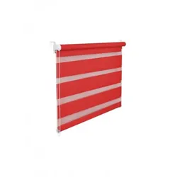 Doppelrollo Duorollo 50 cm breit 200 cm lang rot inkl. Seilzug Fensterrollo Klemmrollo Jalousie