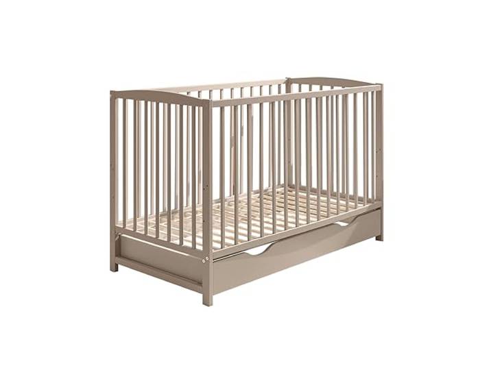 Stella Trading TEFFY Babybett mit Schublade & Umbauseiten in Kaschmir