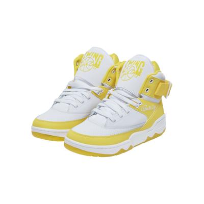 Trainingsschuh EWING "Ewing EWING 33 HI", Damen, Gr. 11, weiß, vibrant gelb, vibrant gelb, Leder, Schuhe