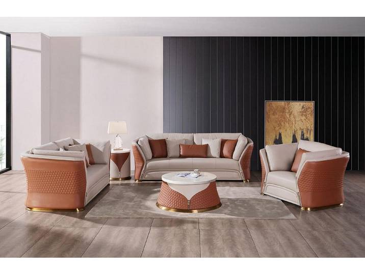 Xlmoebel Polstergarnitur Designer-Sofagarnitur aus Leder mit modernem Design und hoher Qualität, (Sofagarnitur, Sofagarnitur 3+2 Sitzer), Hergestellt in Europa