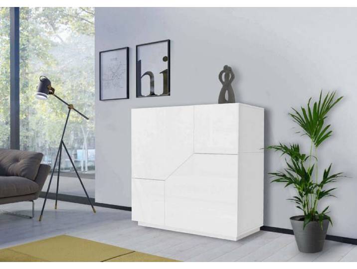Buffet Domenico 79 25 x 43 x 86 cm blanc brillant