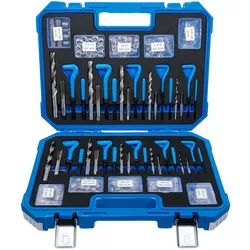 BGS, Gewindeschneider + Gewindebohrer, - Gewinde-Reparatursatz - metrisch / Zollgrössen - M5 - M12, 1/4" - 1/2" - 320-tlg.