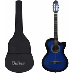 vidaXL Rafonella (Westerngitarre, Hartplastik, Lindenholz), Gitarre, Blau