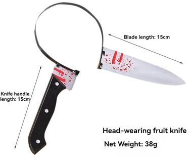 All Categories Goods Sharp Knives And Axes Halloween Headbands, Plastic Headwear Props, Fun Headwear Accessories For Spooky Celebrations small Knife Style