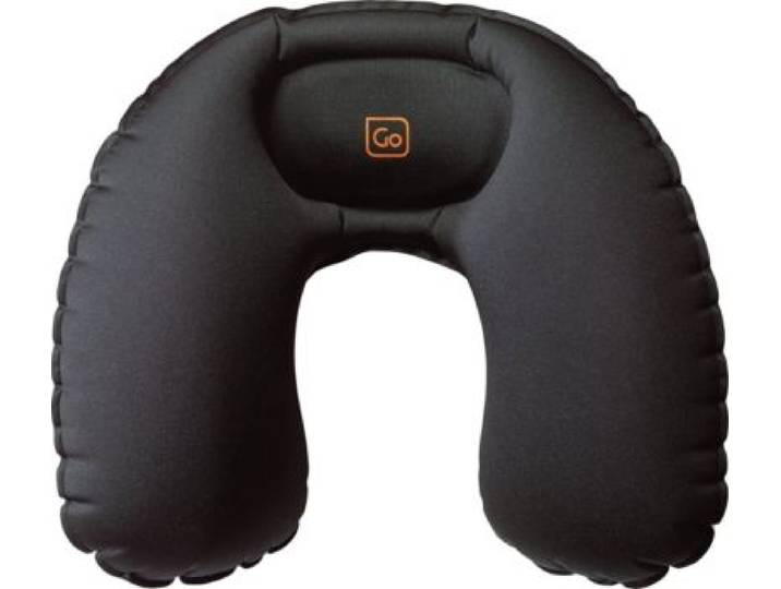 Go Travel - Coussin Ergonomique Gonflable Compact Noir