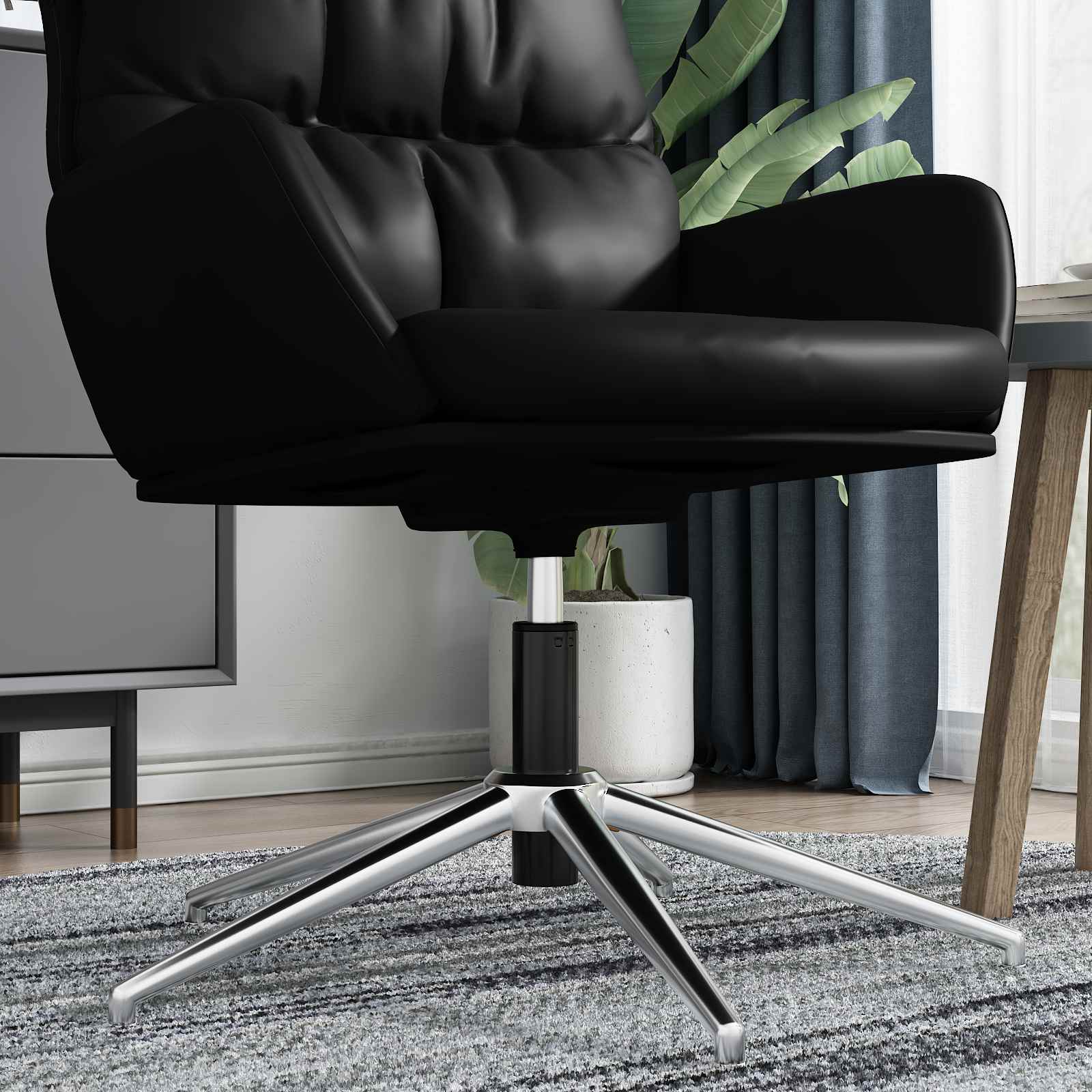 vidaXL Cylindre à gaz de chaise de bureau Noir 9 cm Fer