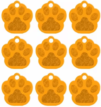 Inspire Curations PawGuard Personalized Pet ID Tags For Dogs & Cats yellow 35x34x1 Mm